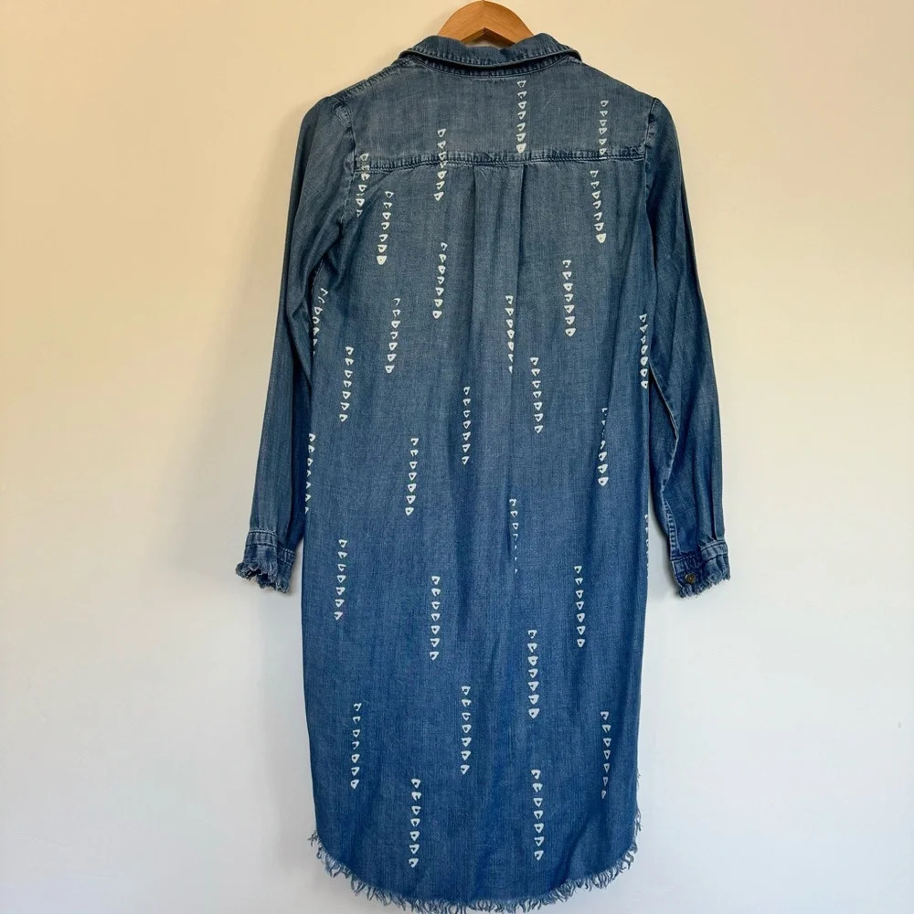 Cloth & Stone denim shirt button down dress size: XS - Picture 3 of 4